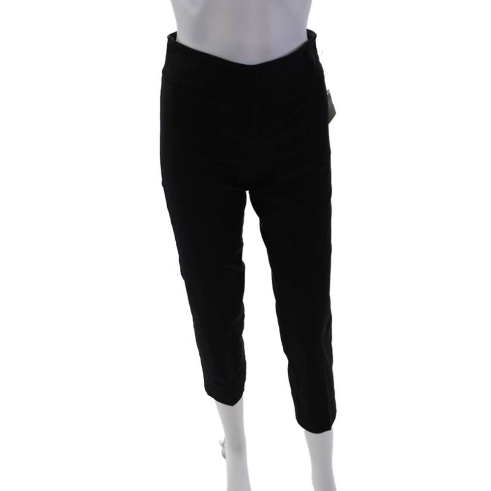 Estelle & Finn Womens Stretch Mid-Rise Dress Skinny Pants Solid Black Size 0